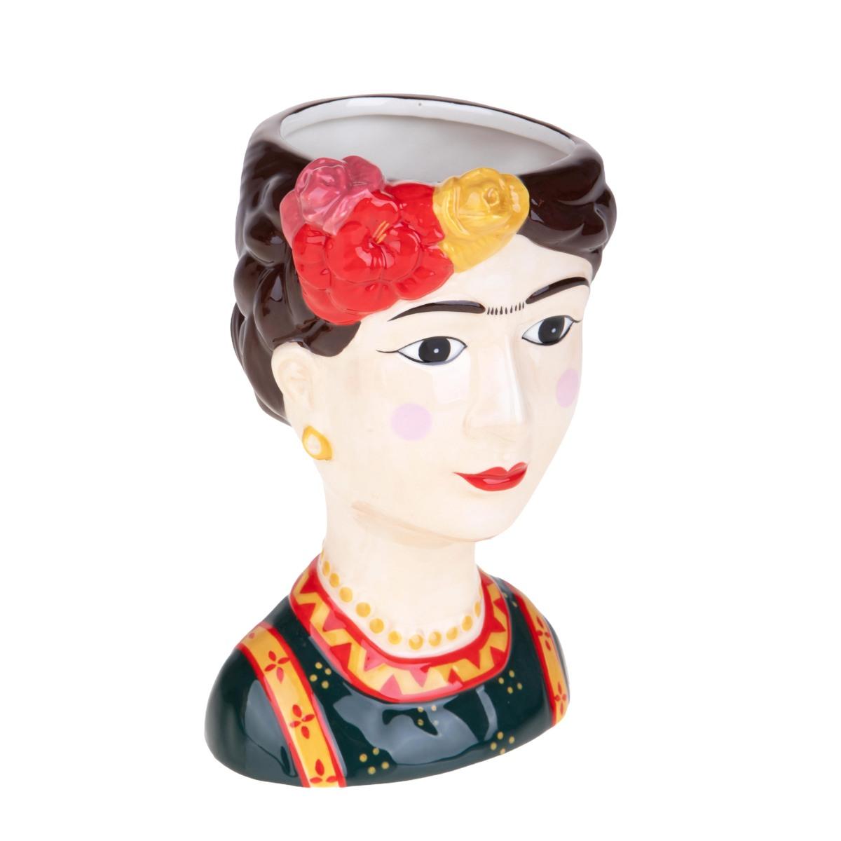Vaso Ceramica Volto Frida cm.21 | Bianchi Dino