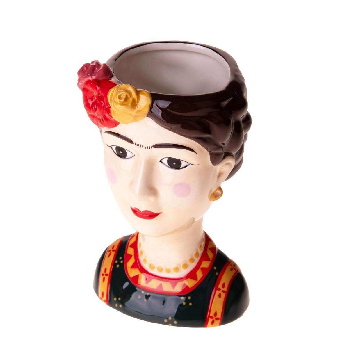 Vaso Ceramica Volto Frida cm.21 | Bianchi Dino