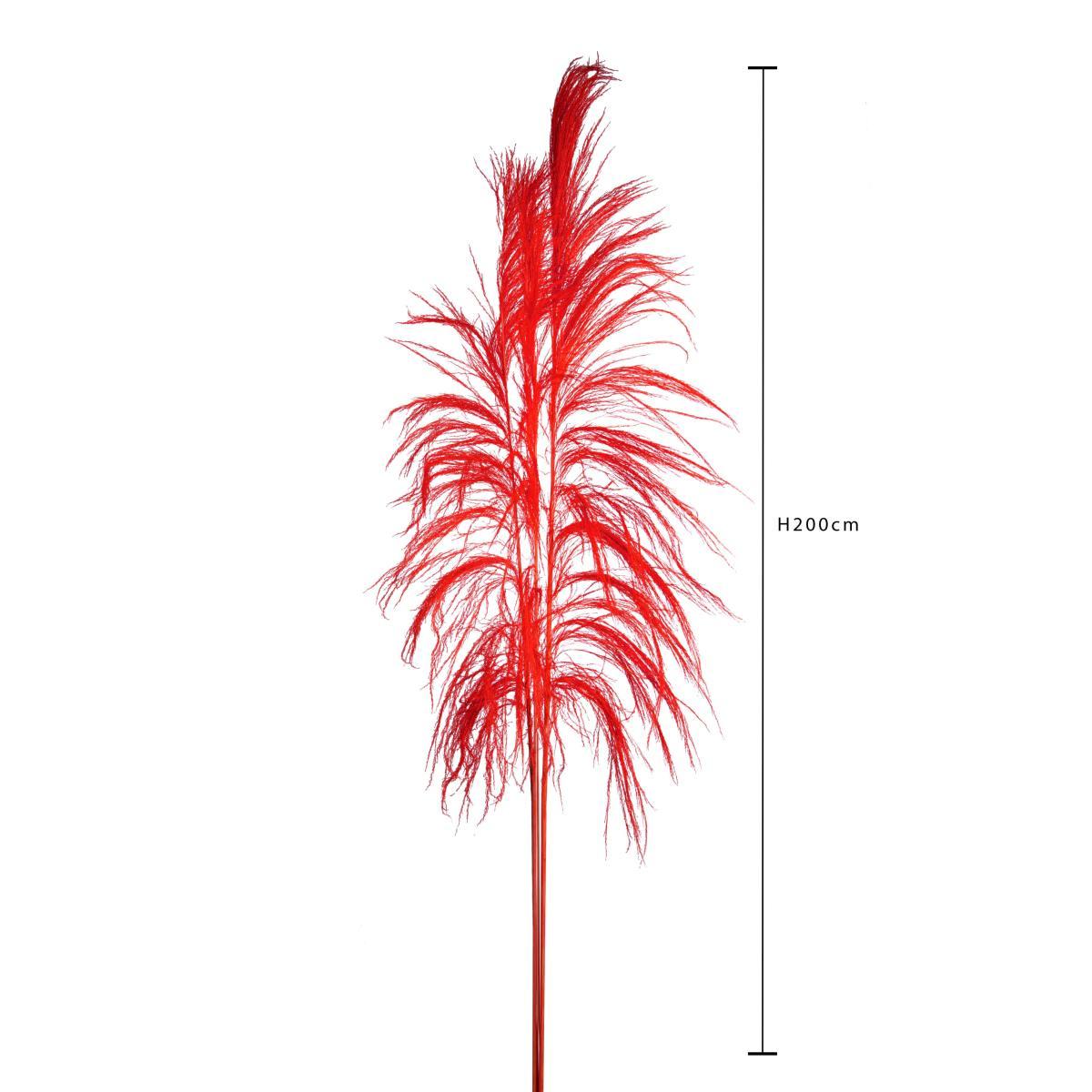 Fiore Rametto Cana Brava Naturale Rossa cm.200 | Bianchi Dino