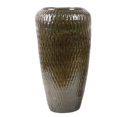 Vaso Ceramica Cono Verde con Bordo cm.48x90 | Bianchi Dino