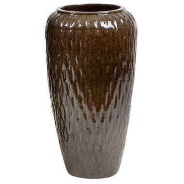 Vaso Ceramica Cono Verde con Bordo cm.31x57 | Bianchi Dino