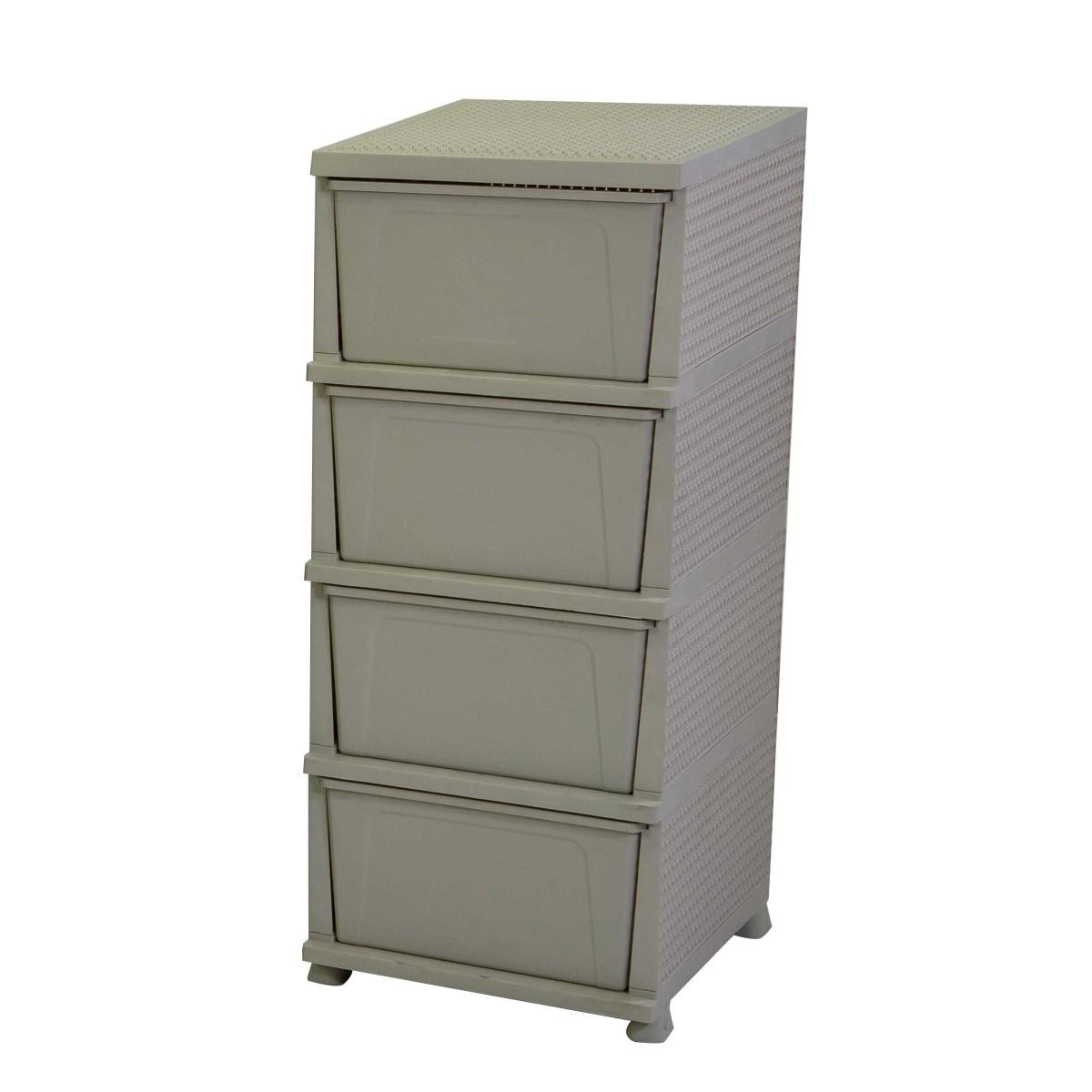 Mobiletto Cassettiera 4 Cassetti Crema cm.43x37xh90 | Vacchetti