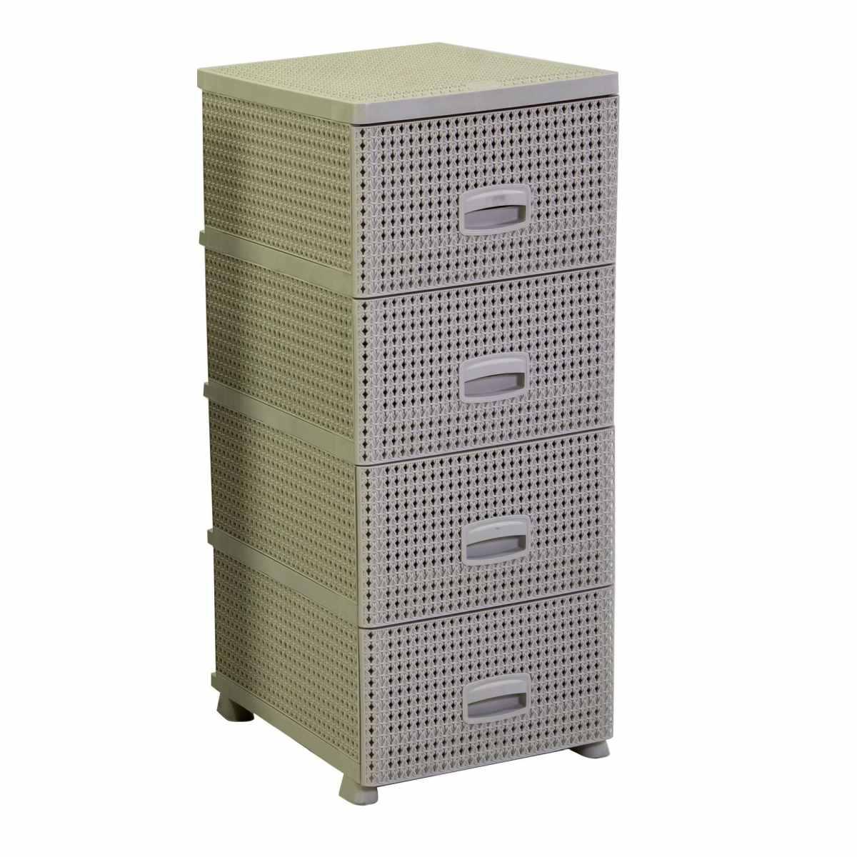 Mobiletto Cassettiera 4 Cassetti Crema cm.43x37xh90 | Vacchetti