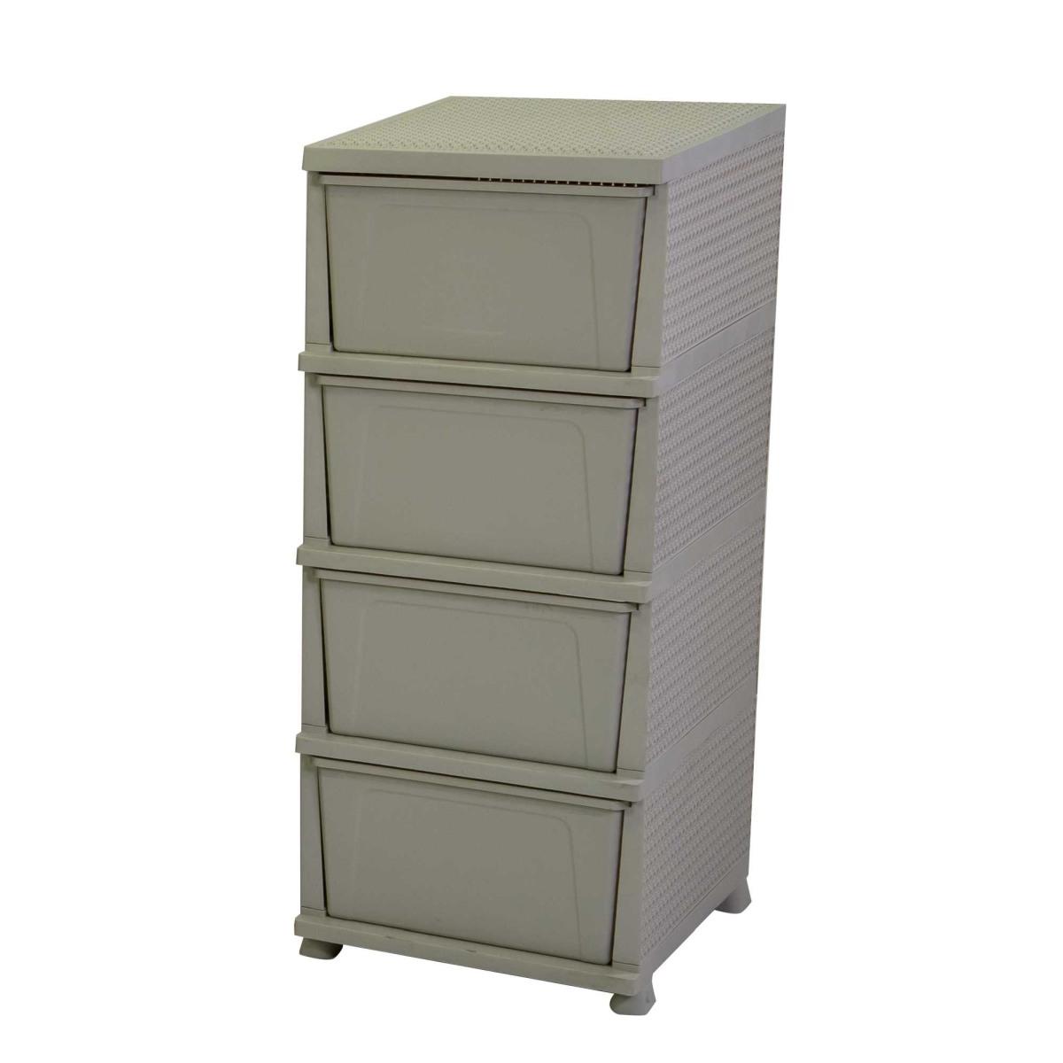 Mobiletto Cassettiera 4 Cassetti Crema cm.43x37xh90 | Vacchetti