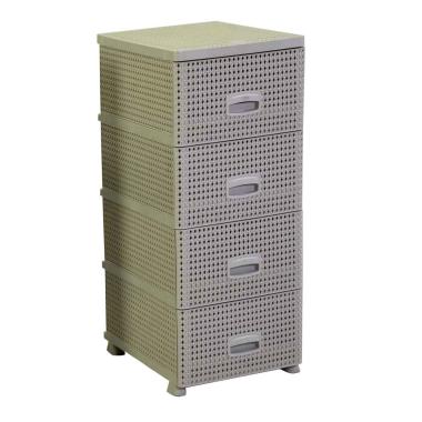 Mobiletto Cassettiera 4 Cassetti Crema cm.43x37xh90 | Vacchetti