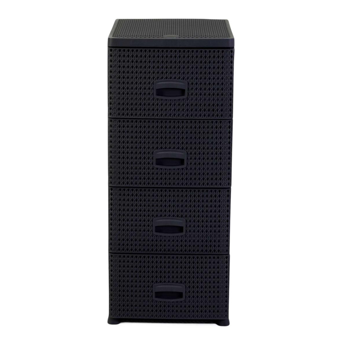 Mobiletto Cassettiera 4 Cassetti Antracite cm.43x37xh90 | Vacchetti