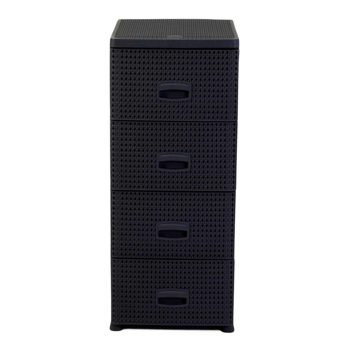 Mobiletto Cassettiera 4 Cassetti Antracite cm.43x37xh90 | Vacchetti