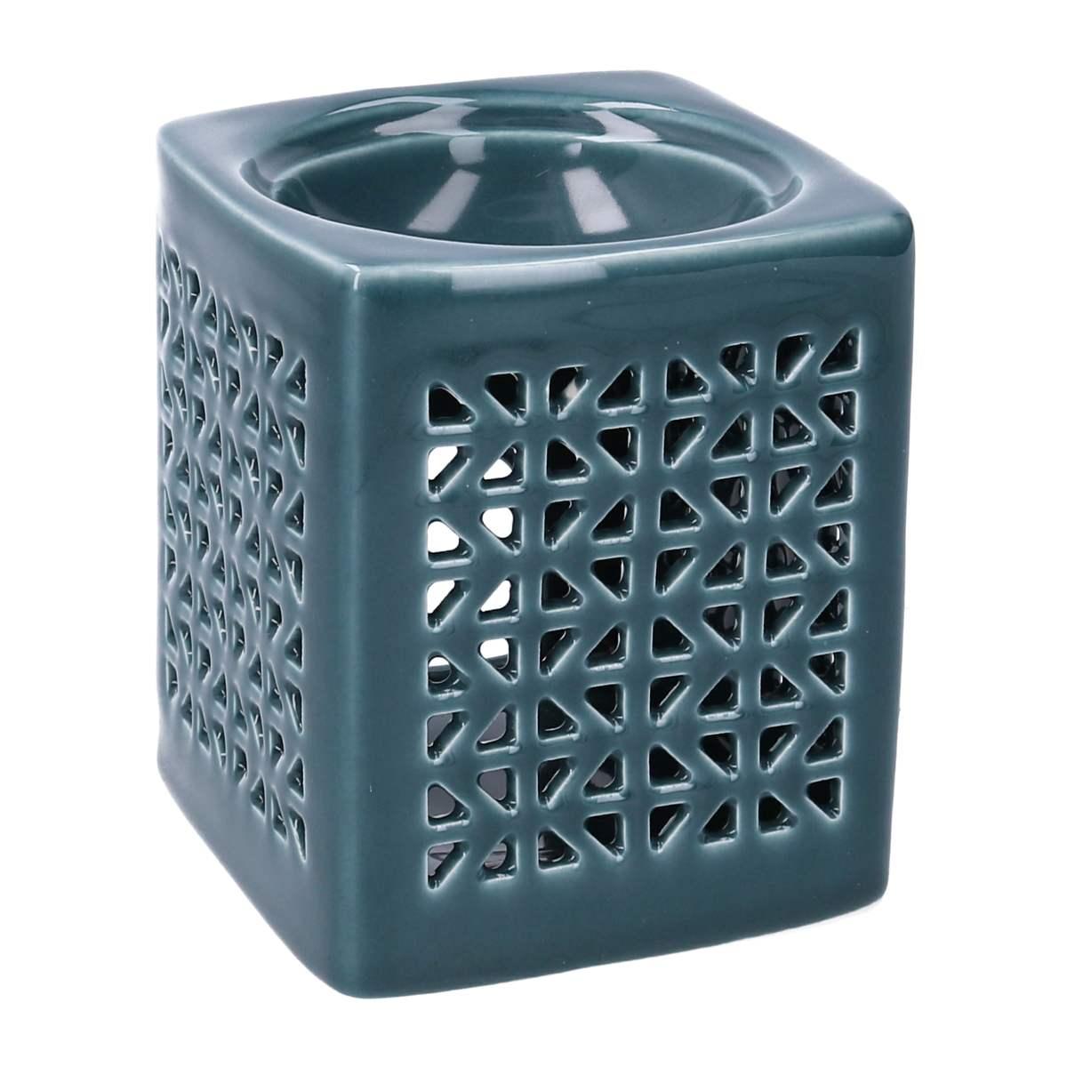 Diffusore Essenze Ceramica Verde Quadro cm.10x10xh12 | Vacchetti