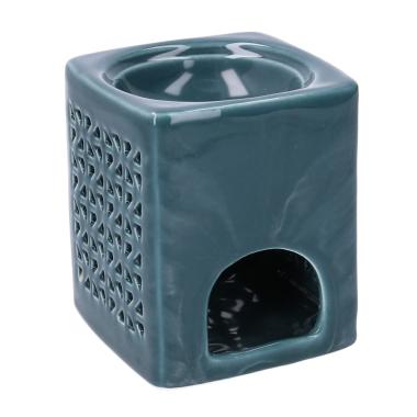 Diffusore Essenze Ceramica Verde Quadro cm.10x10xh12 | Vacchetti
