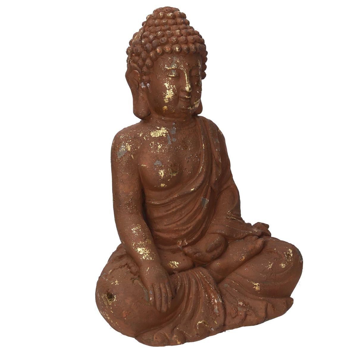 Statua Buddha Resina Bronzo Oro cm.28x19,5xh38 | Vacchetti