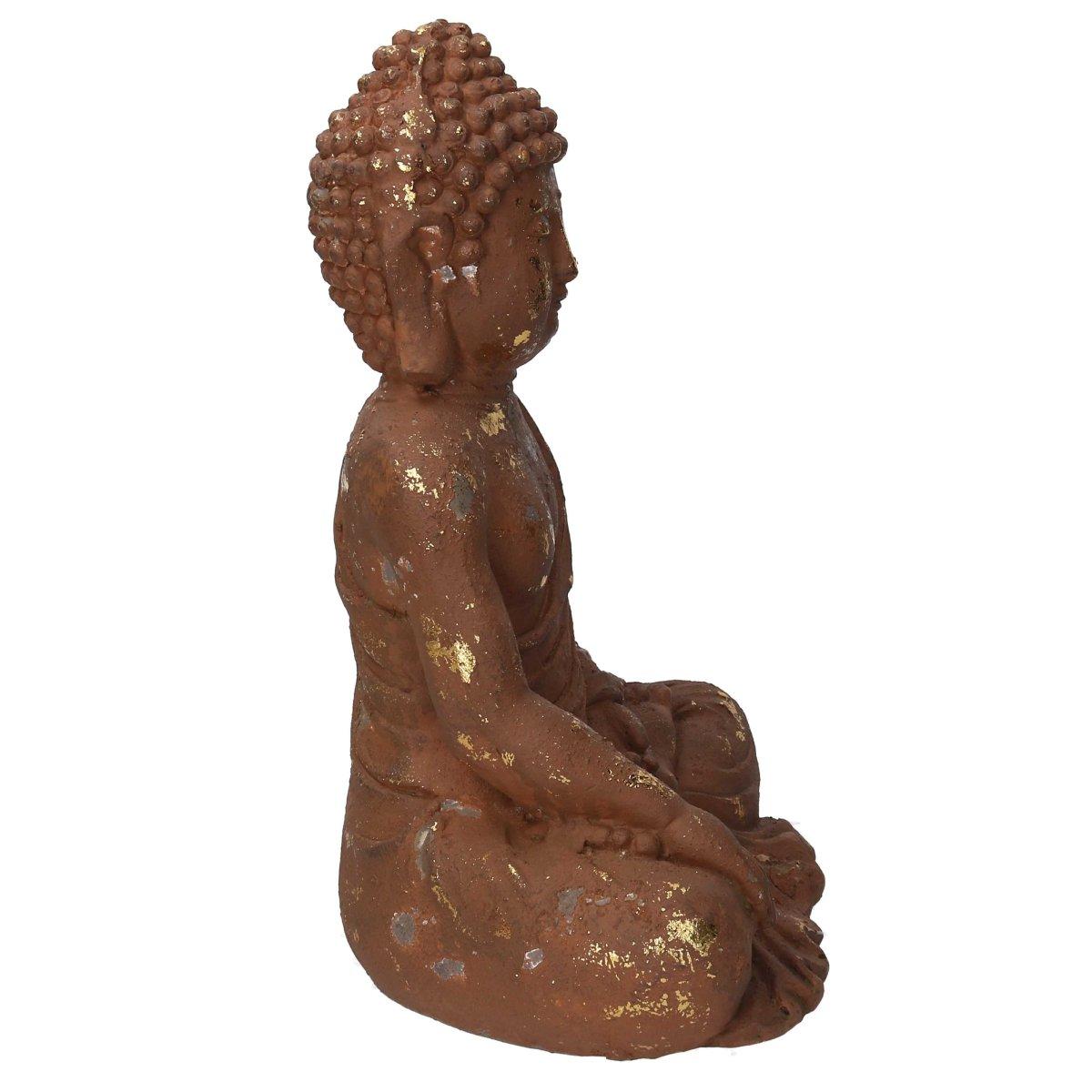 Statua Buddha Resina Bronzo Oro cm.28x19,5xh38 | Vacchetti