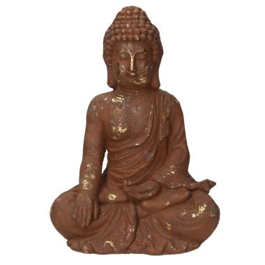 Statua Buddha Resina Bronzo Oro cm.28x19,5xh38 | Vacchetti