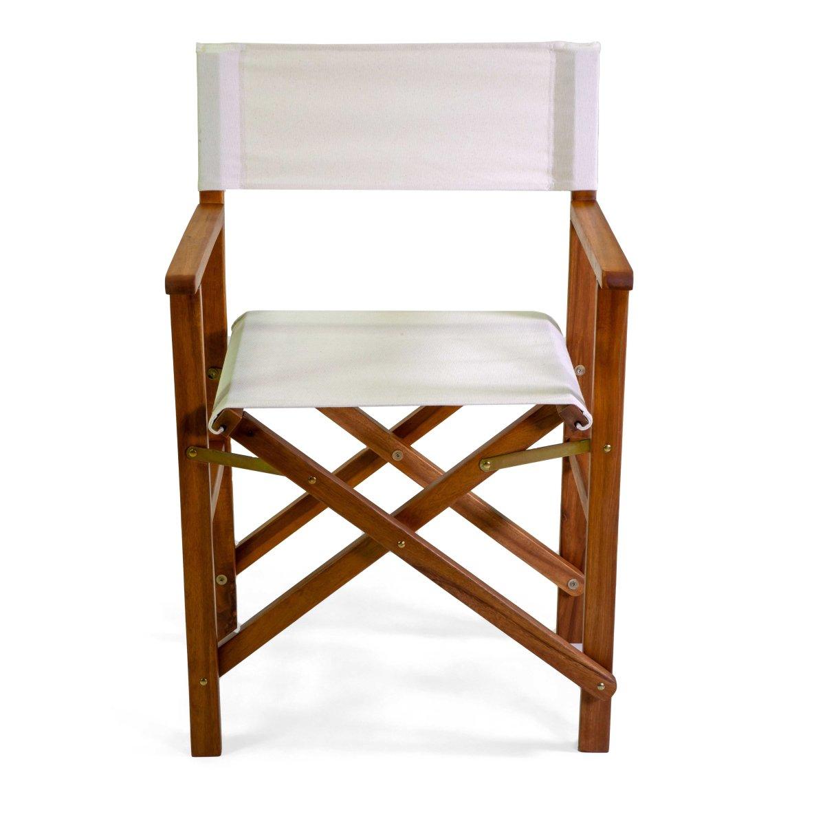 Poltrona Regista Miramar Legno Tessuto Naturale cm.82x55,5xh51 | Vacchetti