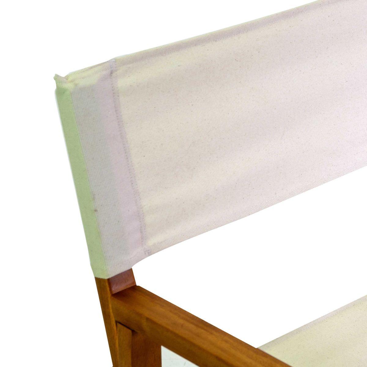 Poltrona Regista Miramar Legno Tessuto Naturale cm.82x55,5xh51 | Vacchetti