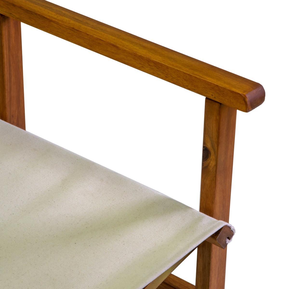 Poltrona Regista Miramar Legno Tessuto Naturale cm.82x55,5xh51 | Vacchetti