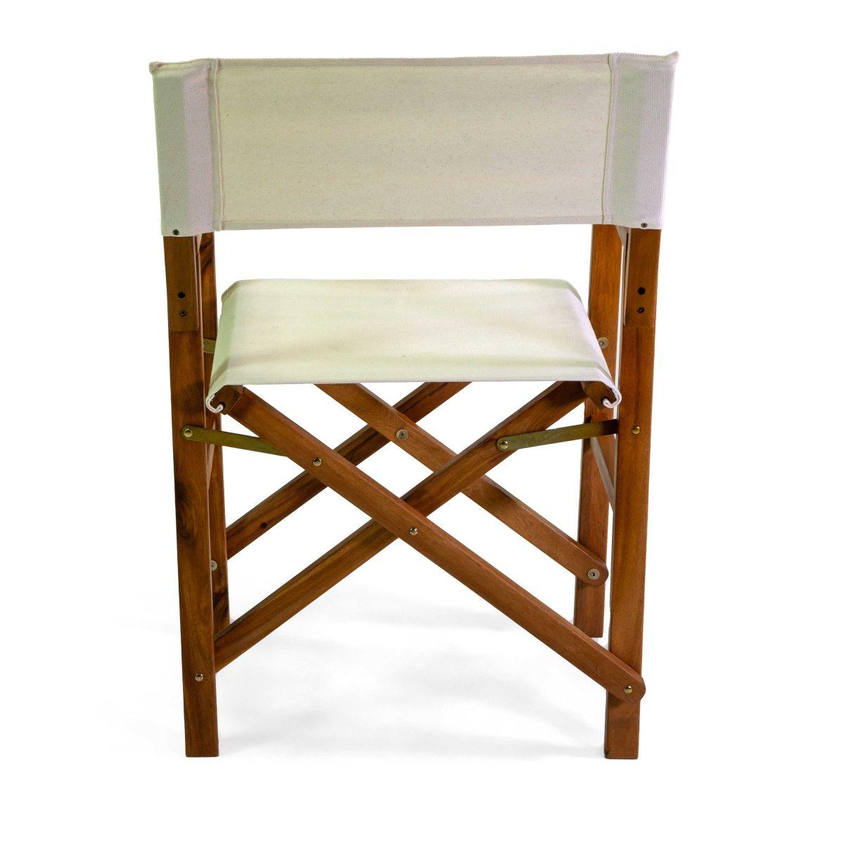 Poltrona Regista Miramar Legno Tessuto Naturale cm.82x55,5xh51 | Vacchetti