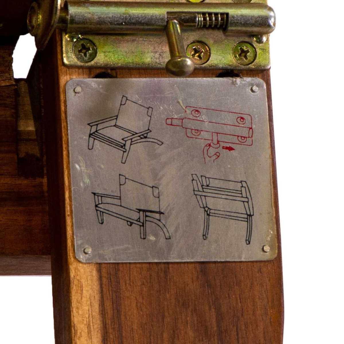 Poltrona Diane Legno Acacia con Tessuto Rosso cm.76x89xh91 | Vacchetti