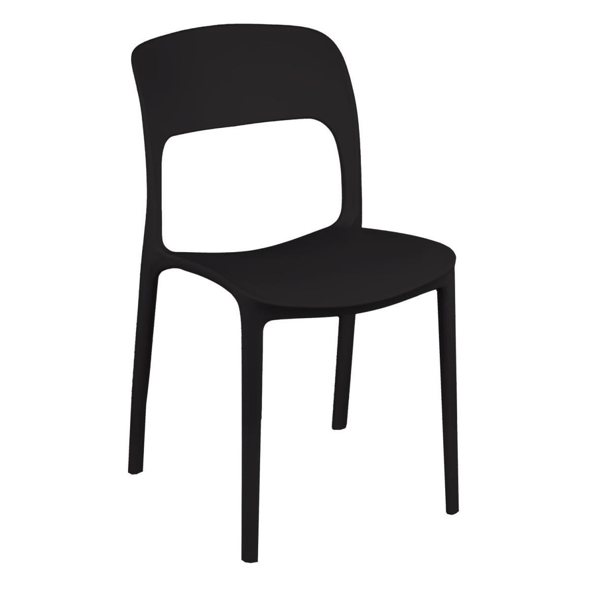 Sedia Polipropilene Risto Impilabile Antracite cm.47x52h83