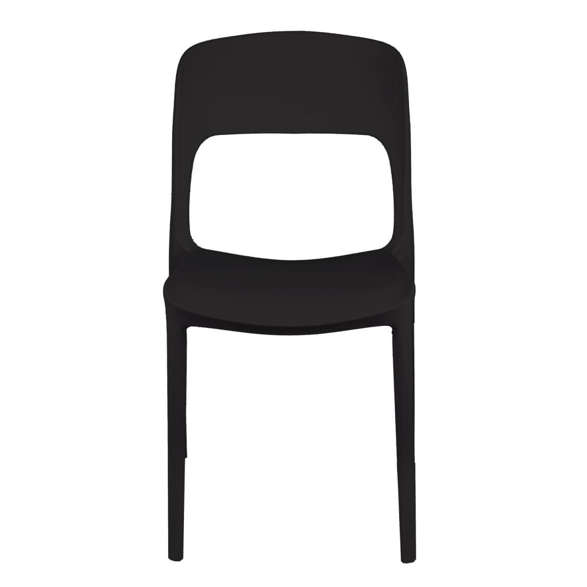 Sedia Polipropilene Risto Impilabile Antracite cm.47x52h83