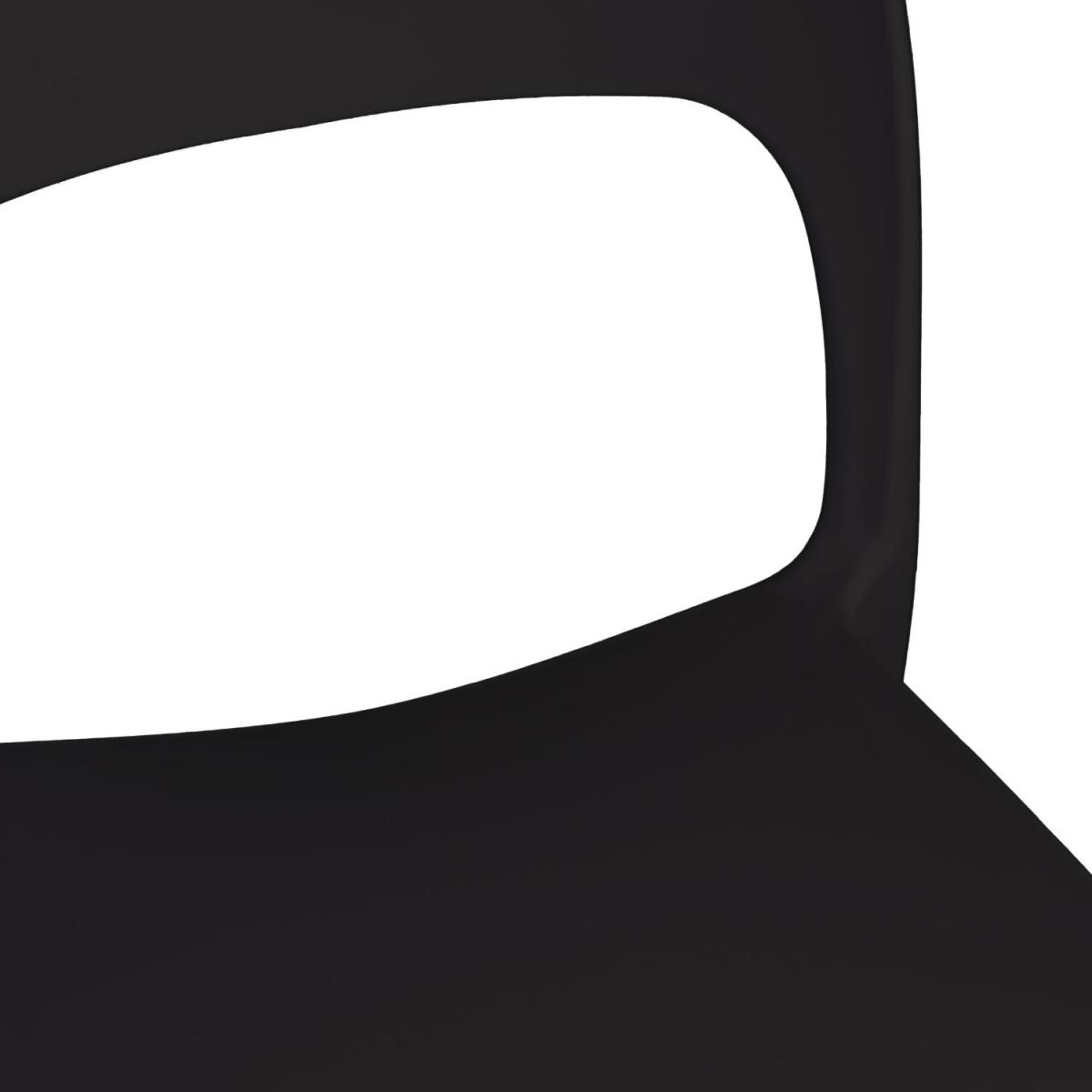 Sedia Polipropilene Risto Impilabile Antracite cm.47x52h83