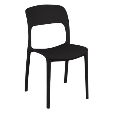 Sedia Polipropilene Risto Impilabile Antracite cm.47x52h83