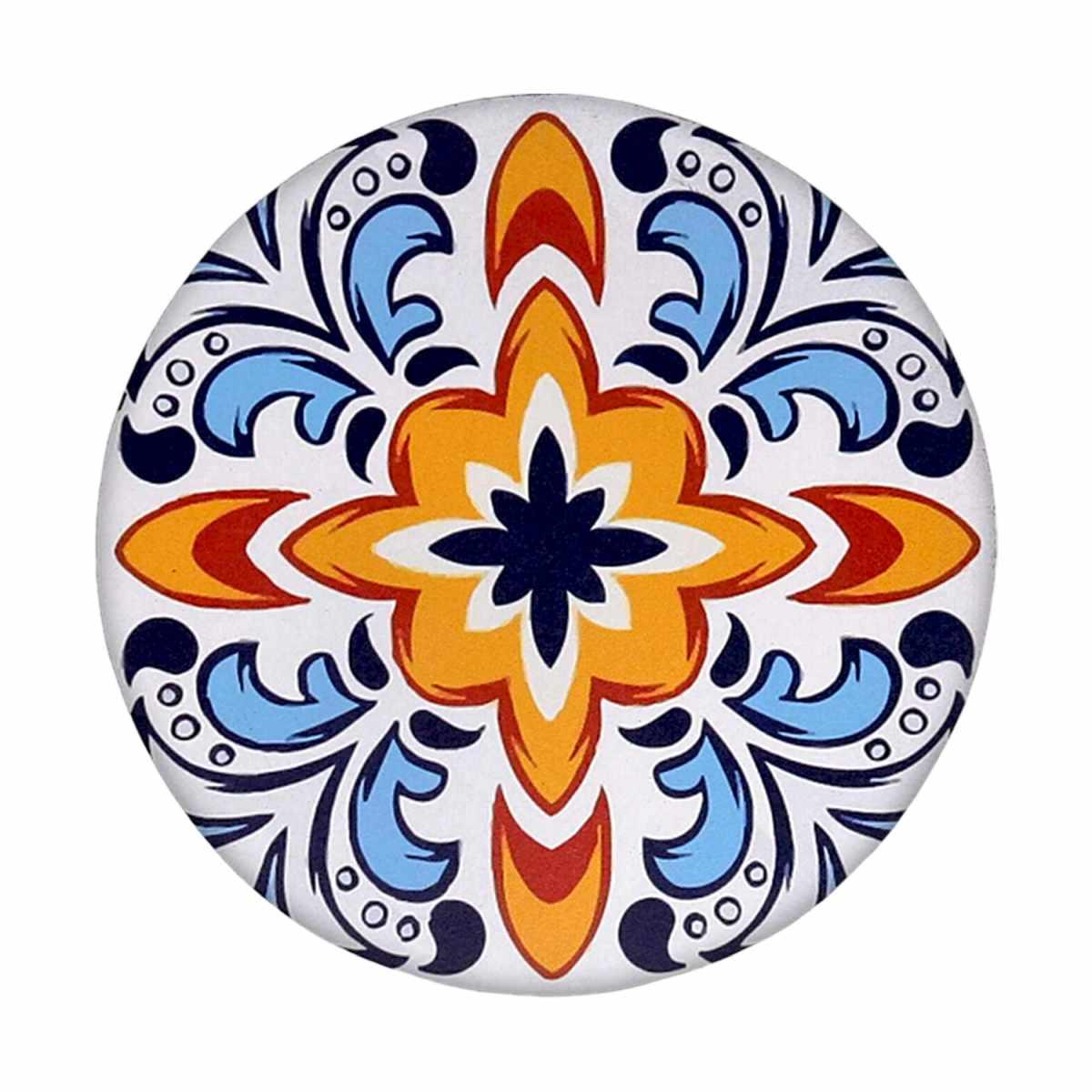 Mattonella Legno Set 4pz. Assortiti Azzurro Tondo cm.Ø20x0,5 | Vacchetti