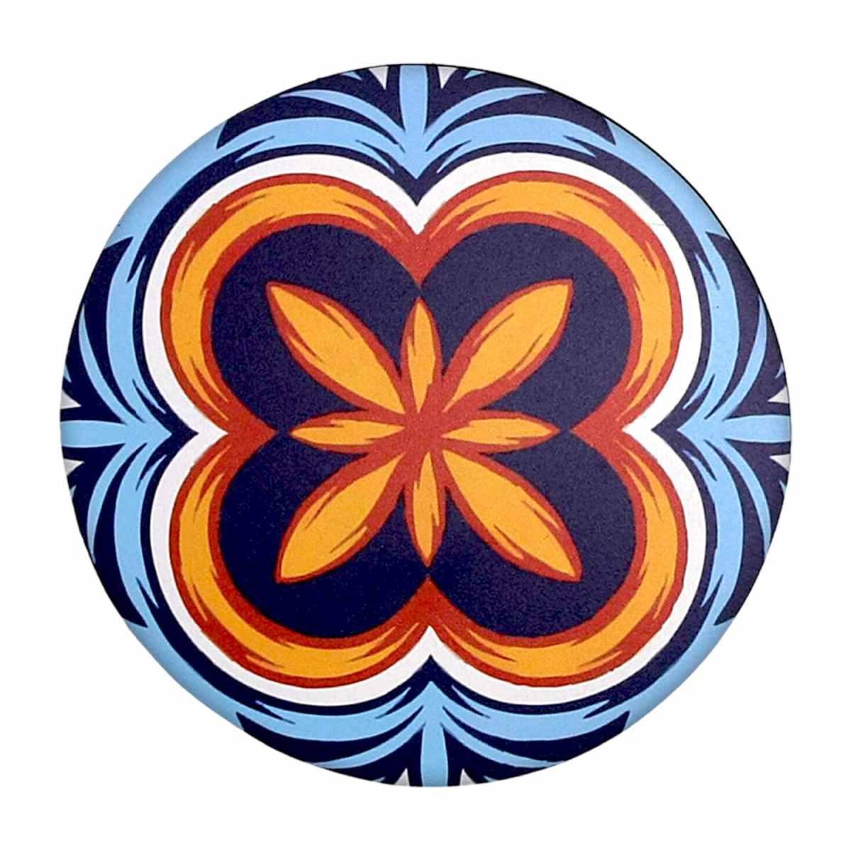 Mattonella Legno Set 4pz. Assortiti Azzurro Tondo cm.Ø20x0,5 | Vacchetti