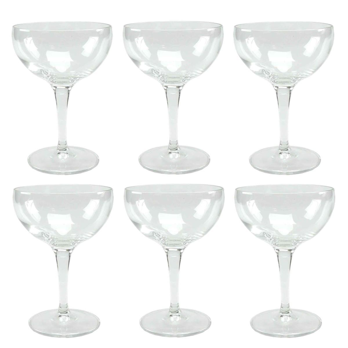 Bicchieri Vetro Set pz.6 Calice Coppa Spum. cl.330 | Bormioli