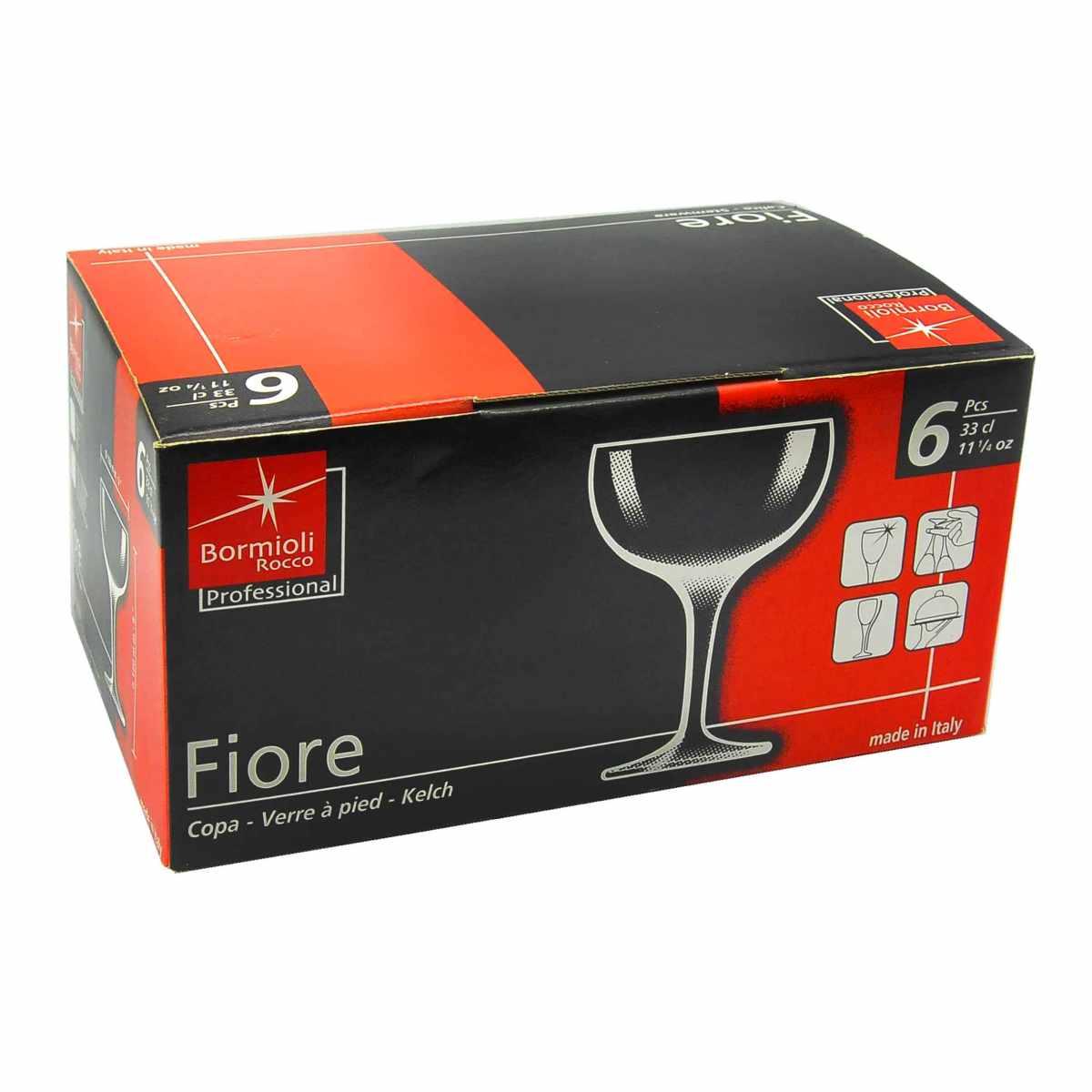 Bicchieri Vetro Set pz.6 Calice Coppa Spum. cl.330 | Bormioli