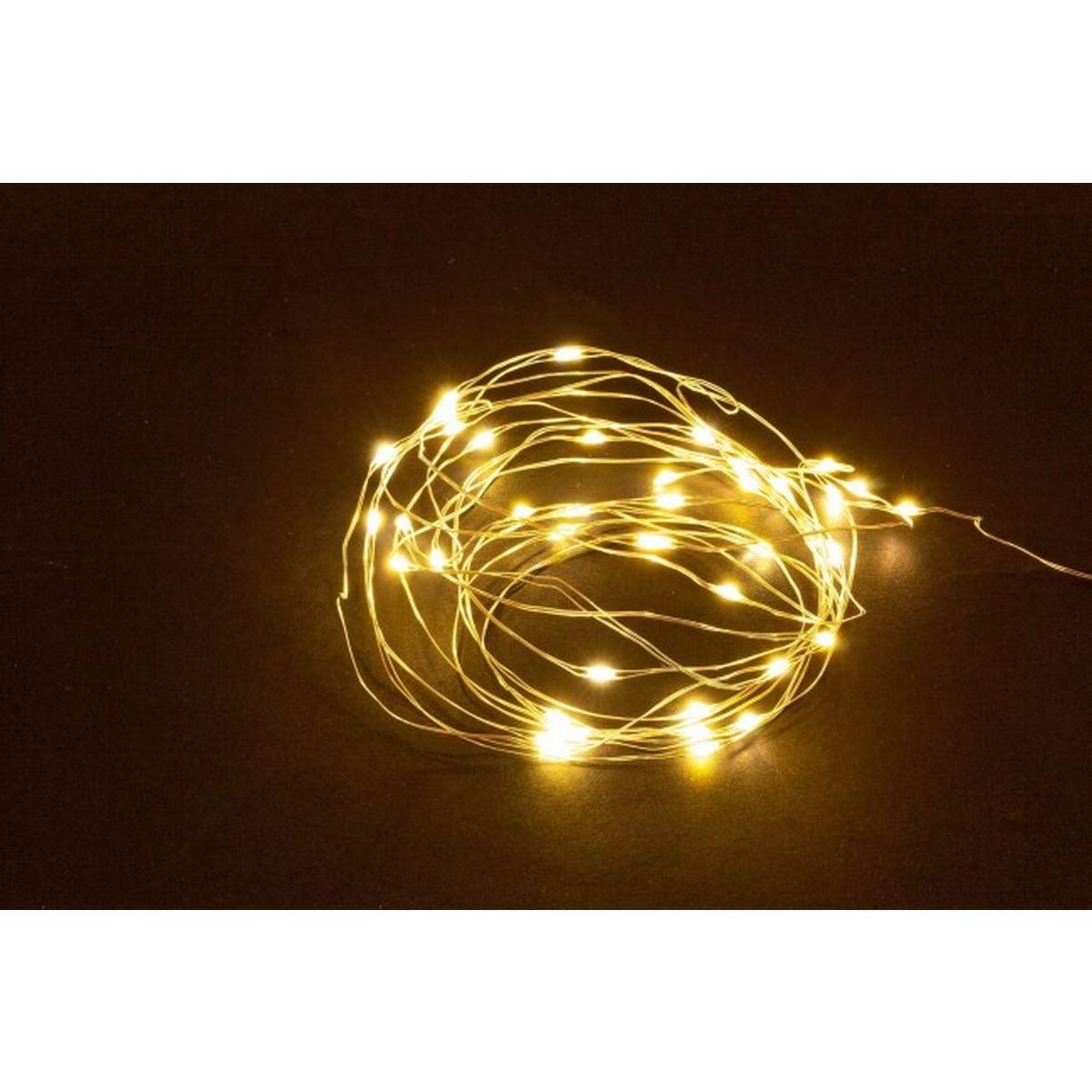 Luci Natale Esterno Batteria LED 30 Micro Bianco Caldo |Bizzotto