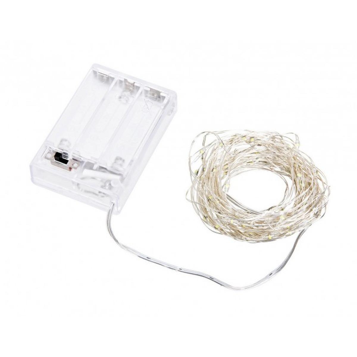 Luci Natale Esterno Batteria LED 40 Micro Bianco Freddo |Bizzotto