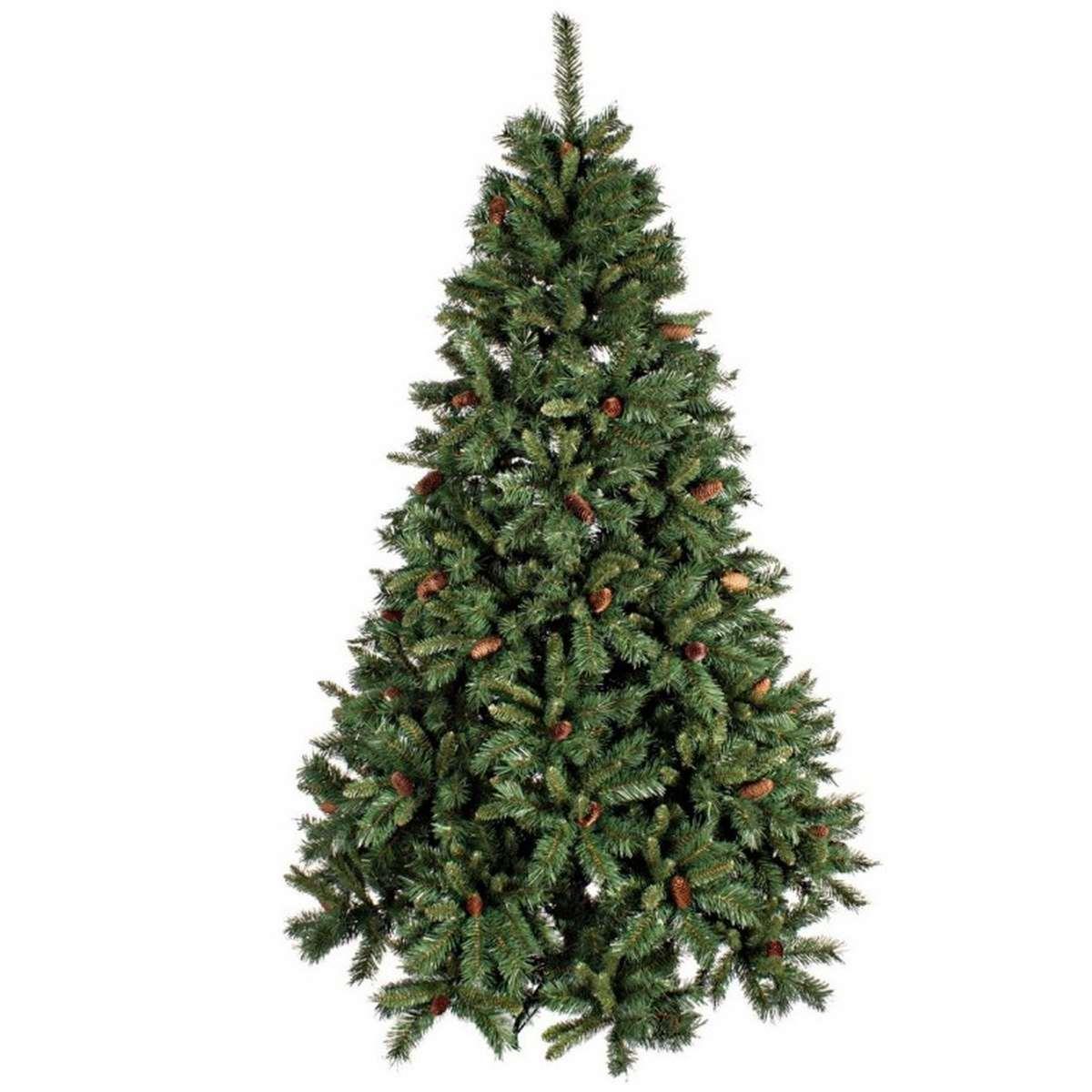 Albero Natale cm.180 Verde Cone Luxe con Pigne 825 Rami |Bizzotto