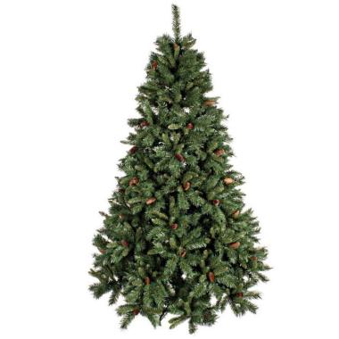Albero Natale cm.270 Verde Cone Luxe con Pigne e 2698 Rami |Bizzotto