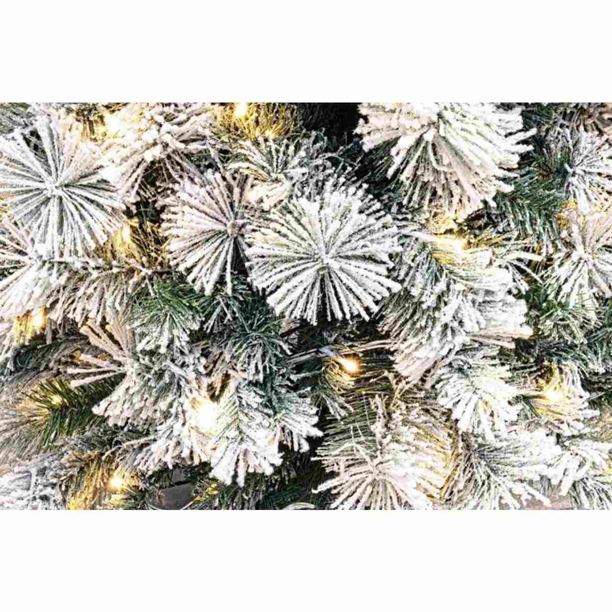 Albero Natale cm.180 Luci 210 LED Slimt. Thurn Innevato 539 Rami |Bizzotto