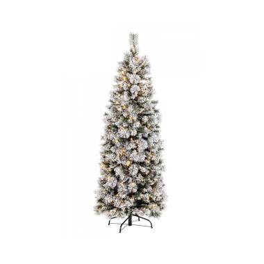 Albero Natale cm.180 Luci 210 LED Slimt. Thurn Innevato 539 Rami |Bizzotto