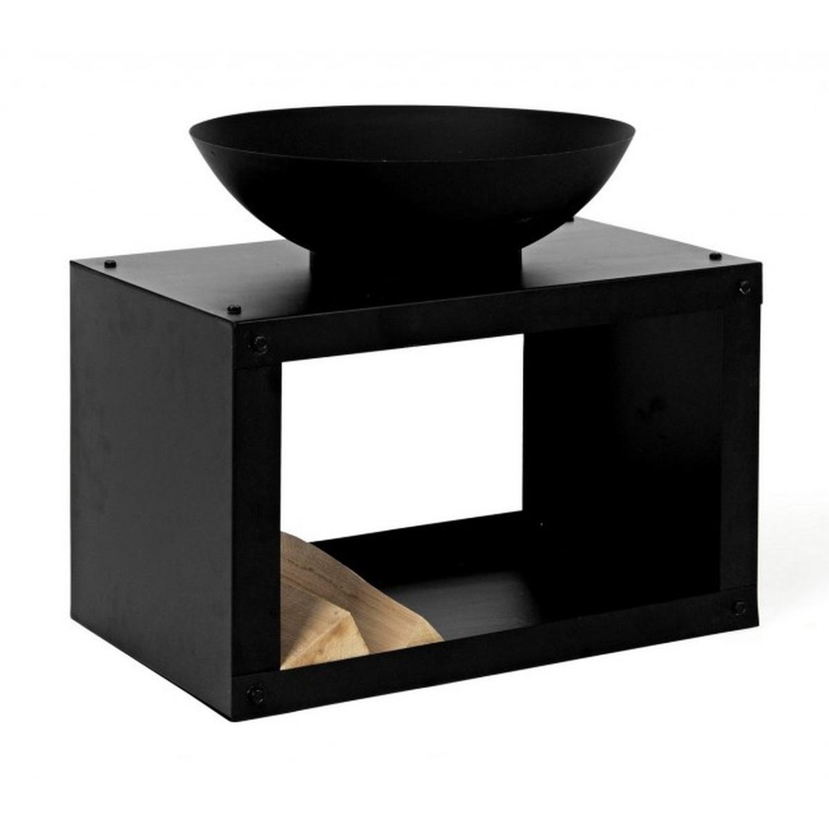 Braciere Metallo con Porta Legna Efesto cm.38x63 | Bizzotto