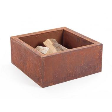 Braciere Metallo Nebraska Quadro Basso Ruggine cm.60x26 | Bizzotto