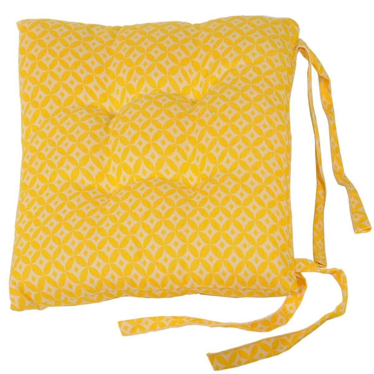 Cuscino Sedia Morbidone Optic Giallo cm.41x41x7 | Alore Casa