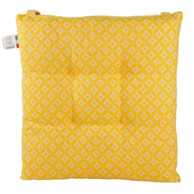 Cuscino Sedia Morbidone Optic Giallo cm.41x41x7 | Alore Casa
