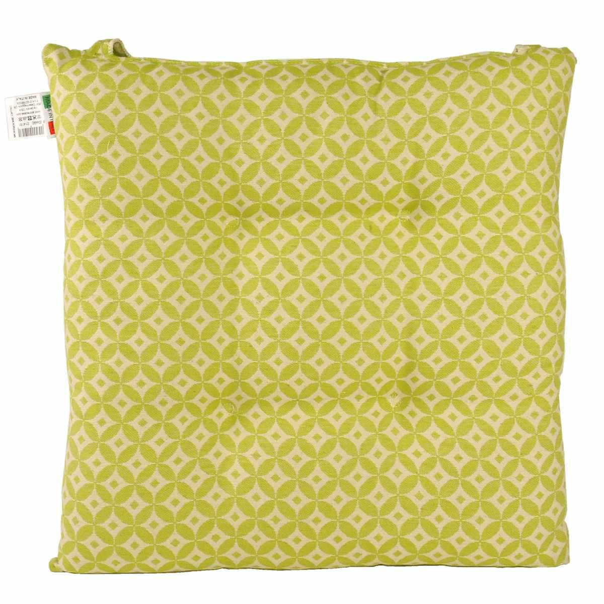 Cuscino Sedia Morbidone Optic Verde cm.41x41x7 | Alore Casa