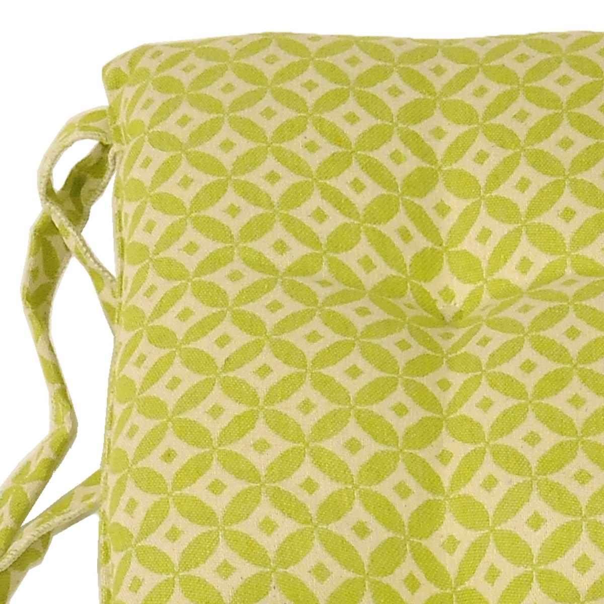 Cuscino Sedia Morbidone Optic Verde cm.41x41x7 | Alore Casa