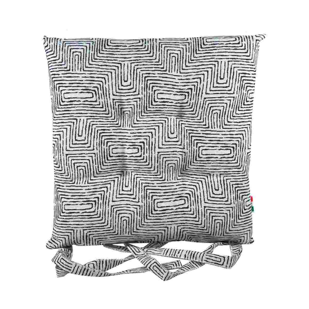 Cuscino Sedia Morbidone Inca Nero cm.40x40 | Alore Casa