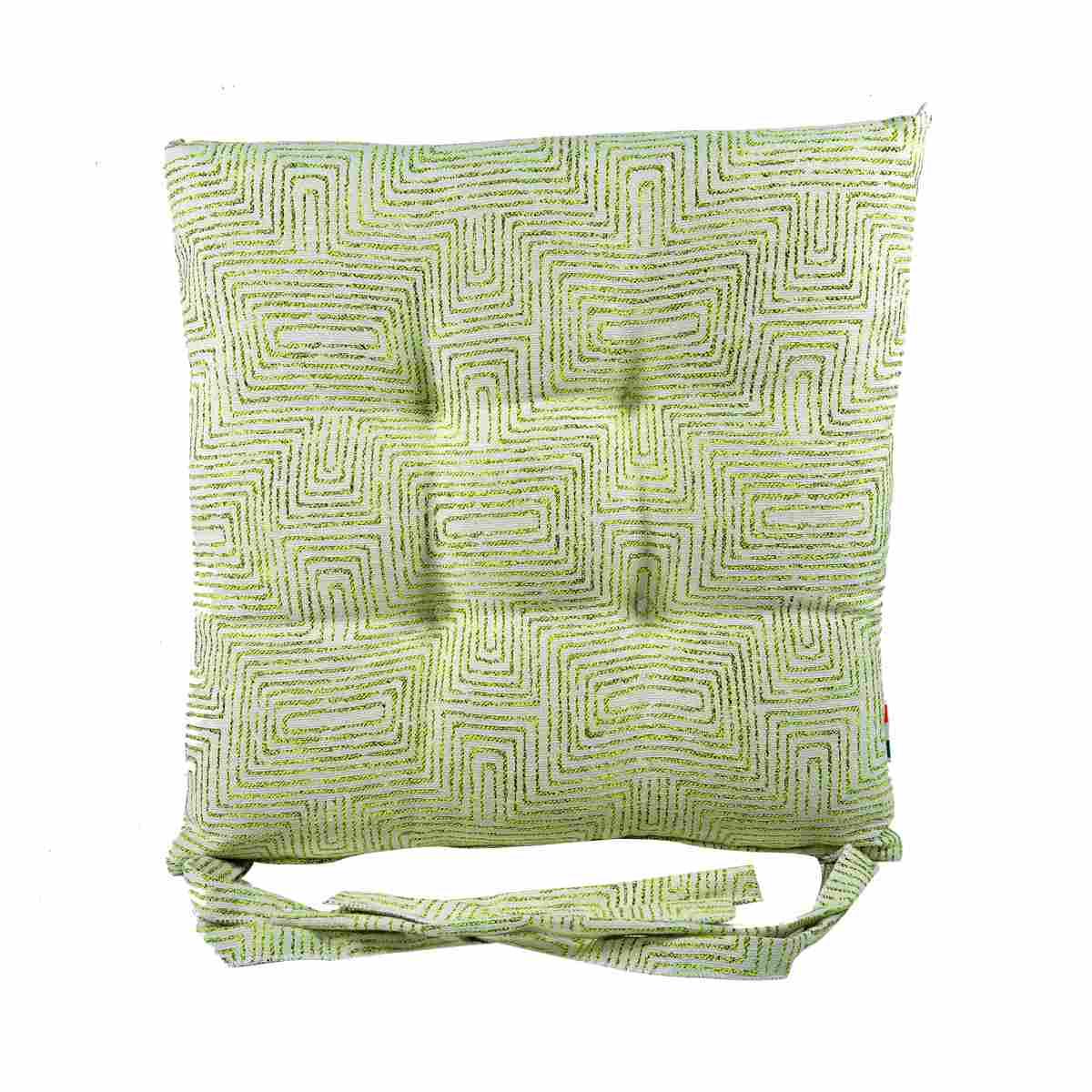 Cuscino Sedia Morbidone Inca Verde cm.40x40 | Alore Casa