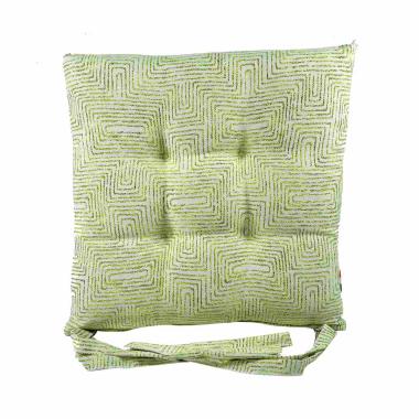 Cuscino Sedia Morbidone Inca Verde cm.40x40 | Alore Casa