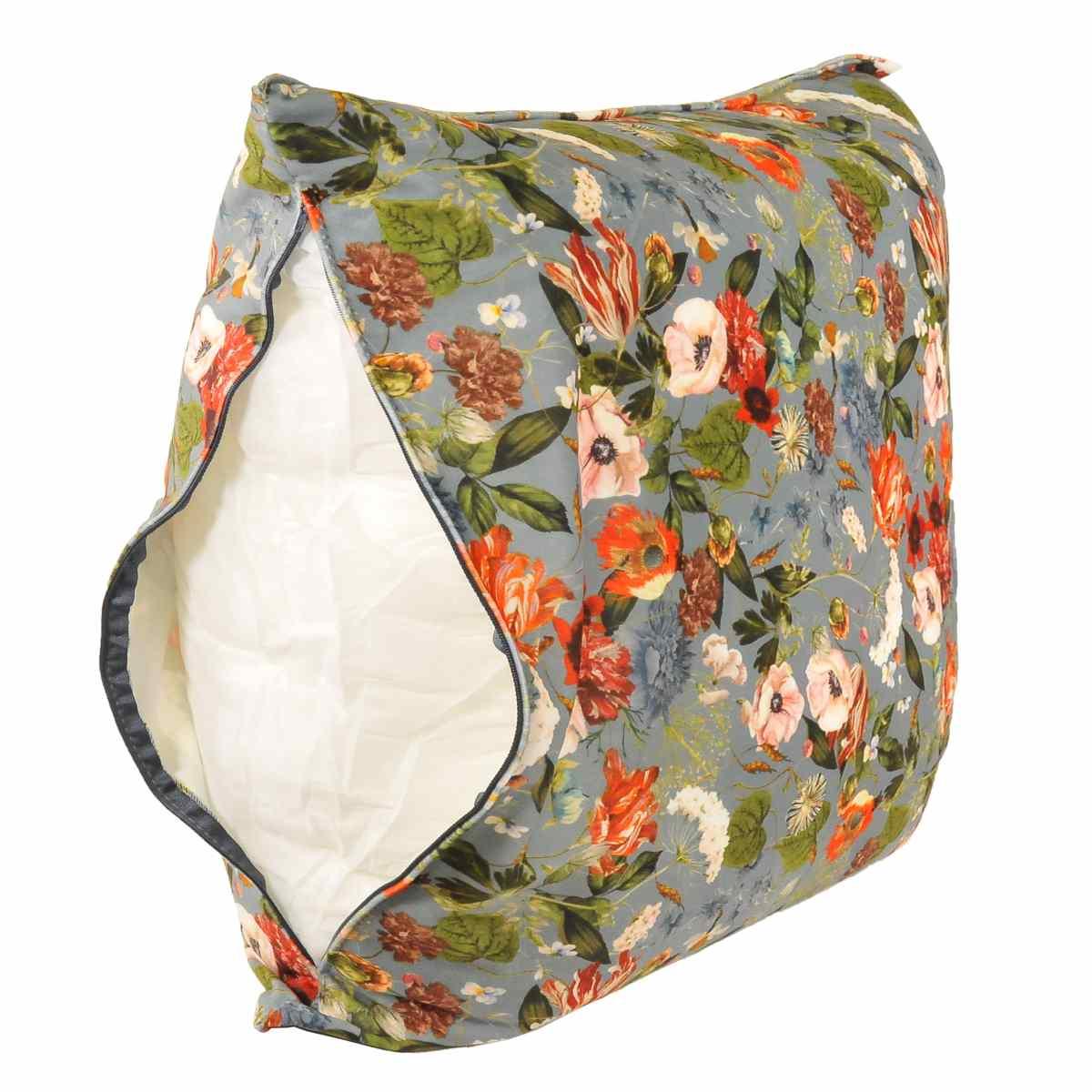 Cuscino Arredo Velour Campanule cm.55x55x23 | Alore Casa