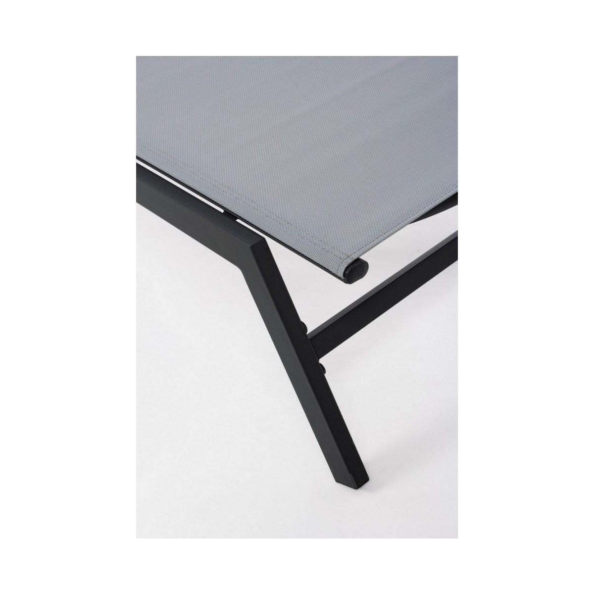 Lettino Metallo Nildas Antracite con Ruote cm.195 | Bizzotto