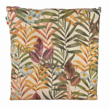 Cuscino Sedia Morbidone Cotton Palma cm.41x41x7 | Alore Casa