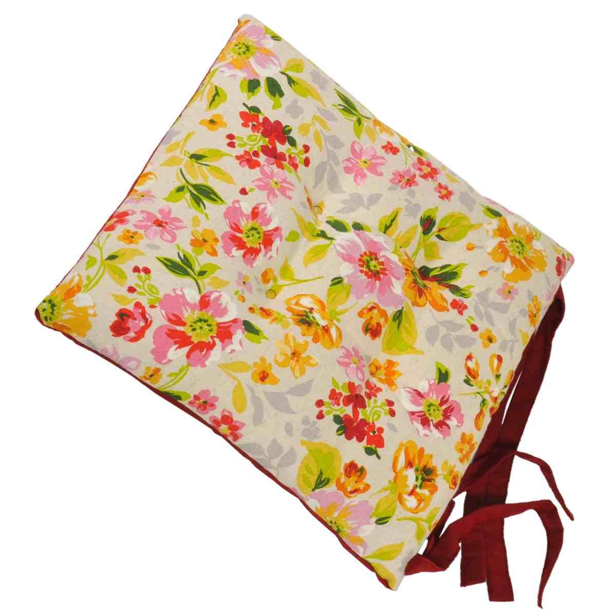 Cuscino Sedia Morbidone Cotton Primavera cm.41x41 | Alore Casa