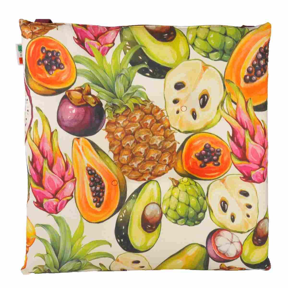 Cuscino Sedia Morbidone Cotton Tropical cm.41x41 | Alore Casa