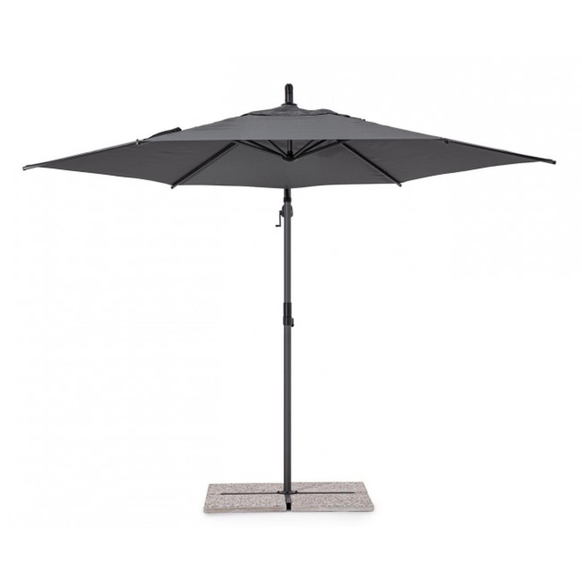 Ombrellone Alluminio Tropea 3x3x2,48 Antracite Palo Laterale | Bizzotto